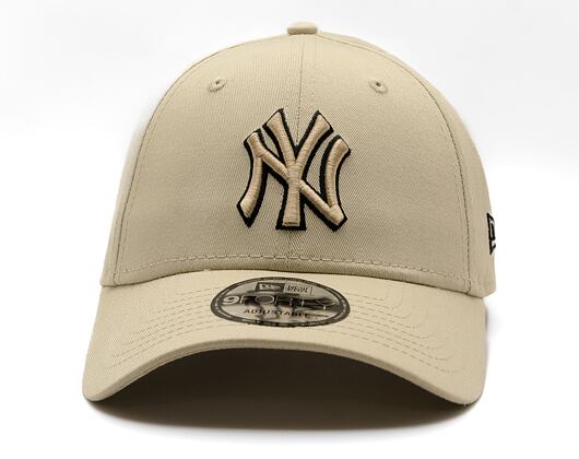 Kappe New Era - MLB Team Outline 9FORTY - NY Yankees - Stone / Black