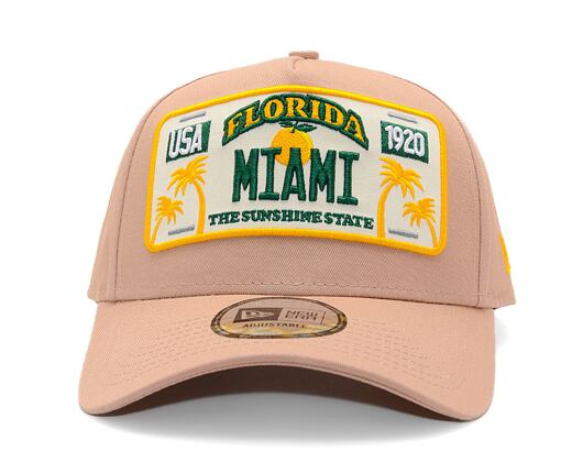 Kappe New Era - License Plate 9FORTY A-Frame - Light Brown