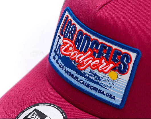 Kappe New Era - MLB City Patch 9FORTY Trucker - LA Dodgers - Burgundy