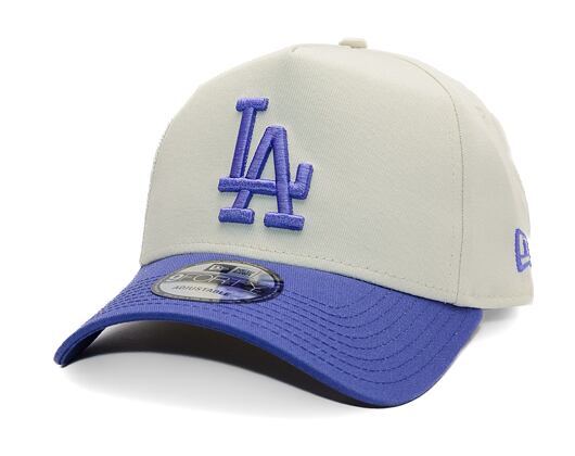 Kappe New Era - MLB Cream & Patch 9FORTY A-Frame - LA Dodgers - Cream / Blue