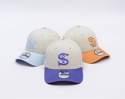 Kappe New Era - MLB World Series Patch 9FORTY - Chicago White Sox - Cream / Blue