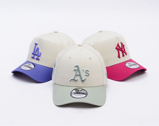 Kappe New Era - MLB World Series Patch 9FORTY - Oakland Athletics - Cream / Mint Green