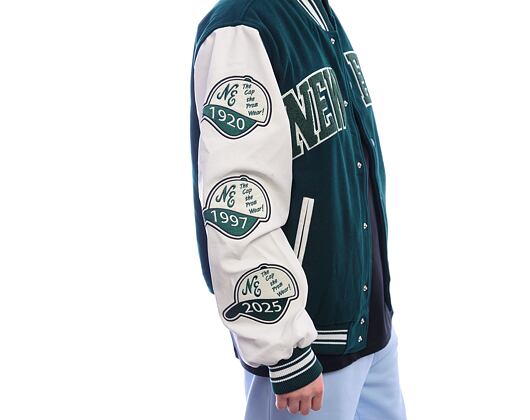 Jacke New Era - Varsity Patch Jacket - Dark Green