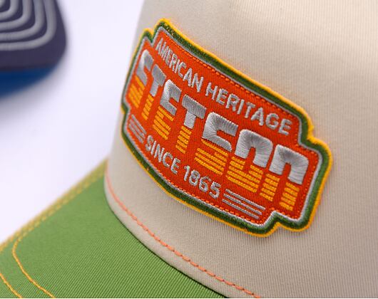 Kappe Stetson - Trucker Cap Lightning - Green/Light Khaki