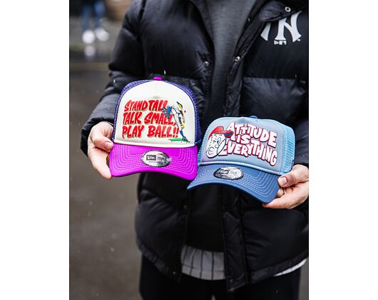 Kappe New Era - Baseball Graphic 9FORTY Trucker - Burgundy / Blue