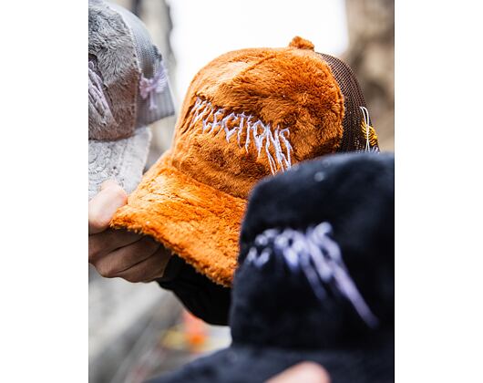 Kappe Reflection Luxury Fuzzy Trucker Teddy Bear Brown