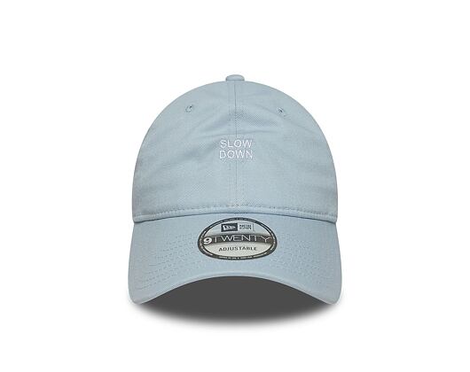 Kappe New Era - Slogan 9TWENTY Slow Down - Baby Blue / White
