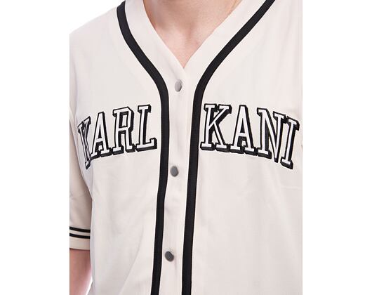 Trikot Karl Kani - College Baseballshirt off - white/black