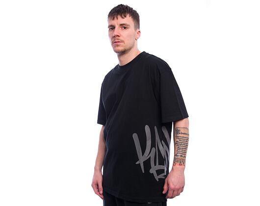 T-Shirt Karl Kani - Woven Signature Kani Tag Tee - schwarz/dunkelgrau