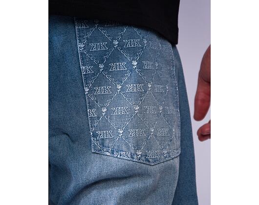 Hose Karl Kani - Og Aop Back Pocket Relaxed Baggy - medium blue