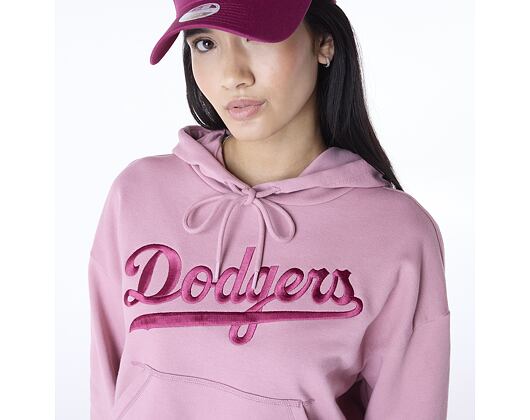 Damen Pullover New Era - MLB Floral Graphic Crop Hoodie - LA Dodgers - Pink