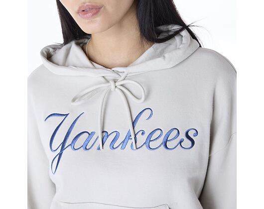Damen Pullover New Era - MLB Floral Graphic Crop Hoodie - NY Yankees - Stone