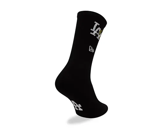 Socken New Era - MLB Icon Crew 1Pack - LA Dodgers - Black / White