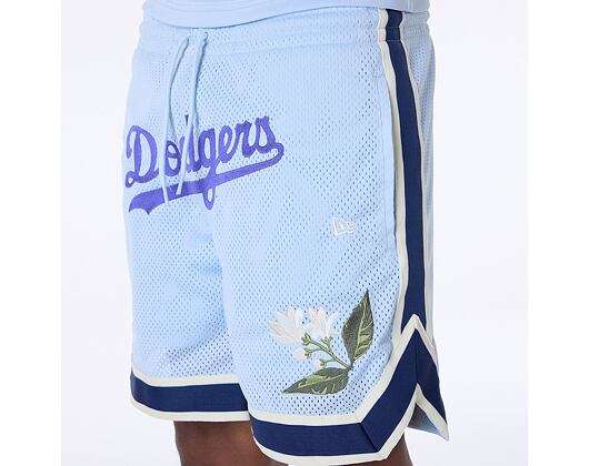 Shorts New Era - MLB Floral Mesh - LA Dodgers - Pastel Blue