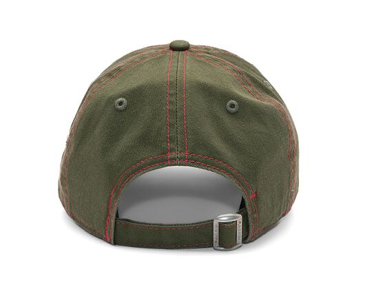 Damen Kappe New Era - MLB Contrast Stitch 9TWENTY - LA Dodgers - New Olive / Coral