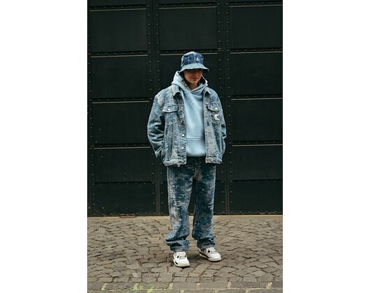 Jacke Karl Kani - Og K Distress Camo Os Denim Jacket - medium blue