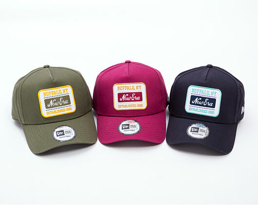 Kappe New Era - Branded Washed Patch 9FORTY A-Frame - Cherry