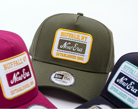 Kappe New Era - Branded Washed Patch 9FORTY A-Frame - New Olive