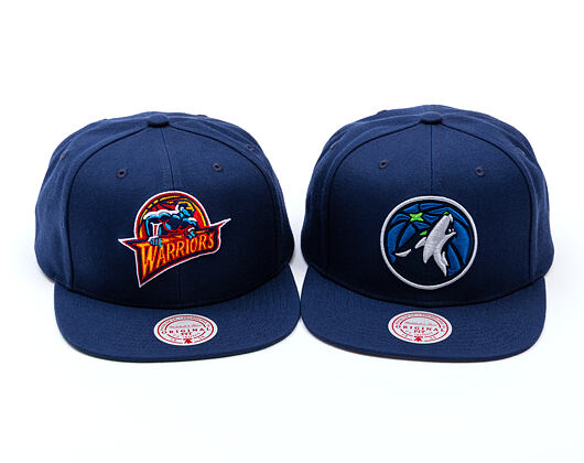 Kappe Mitchell & Ness - NBA Team Ground 2.0 Snapback HWC - Golden State Warriors - Navy