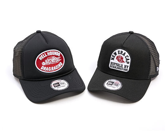 Kappe New Era - Branded Buffalo Patch 9FORTY Trucker - Black