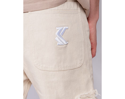 Hose Karl Kani - Og Fringed Baggy Cargo Pants - White