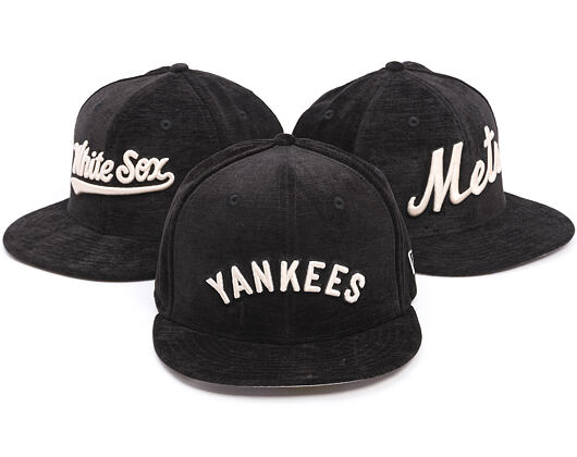 Kappe New Era - "MLB 59FIFTY Day - Velour" - NY Yankees Retro - Black