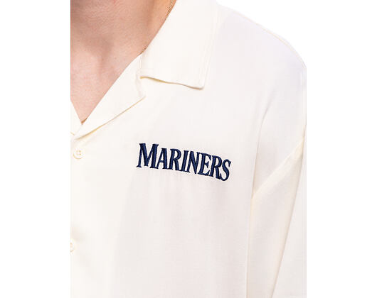 Hemd New Era - MLB Graphic Riviera Shirt - Seattle Mariners - Off White