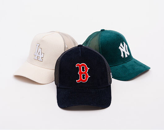 Kappe New Era - MLB Seasonal Cord 9FORTY Trucker - Boston Red Sox - Navy