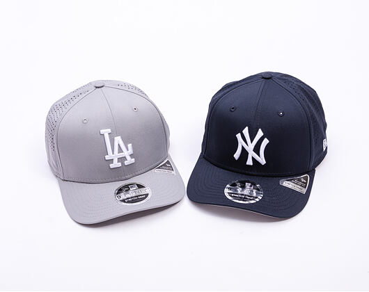 Kappe New Era - MLB Perforated 9SEVENTY Stretch-Snap - LA Dodgers - Grey