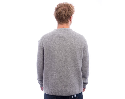 Strickpullover New Era - Branded Script Knit Sweater - Heather Grey