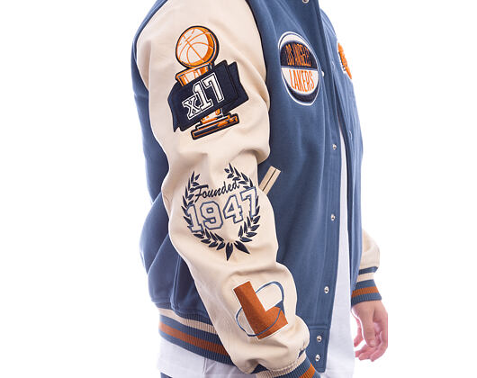 Jacke New Era - NBA Patch Varsity Jacket - LA Lakers - Muted Indigo