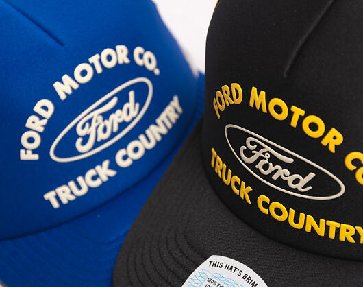 Kappe Brixton - Ford Built Tough Mp Trucker Hat - Burnt Rubber/Empire Yellow