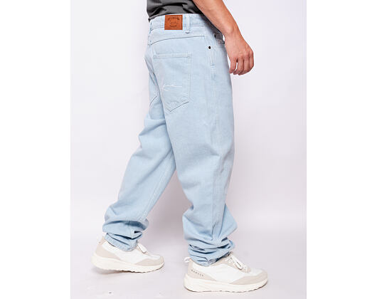 Hose Karl Kani Small Signature Baggy Five Pocket Denim bleached blue
