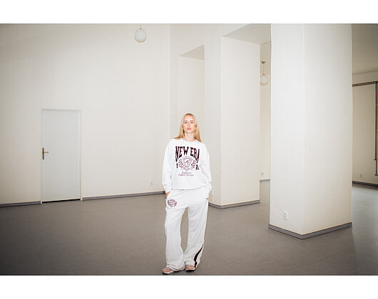 Damen Trainerhose New Era - Crest Sweatpants - Heather Grey