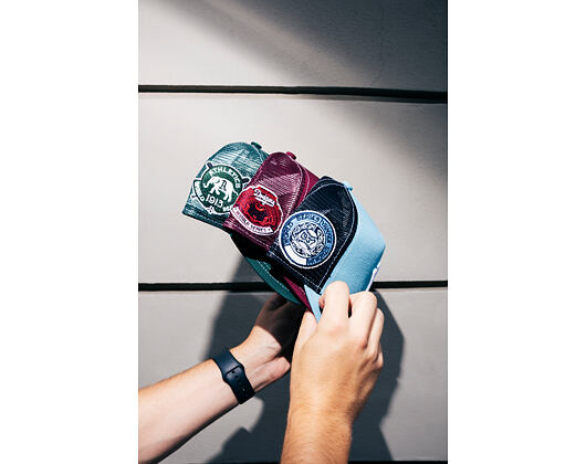 Kappe New Era - MLB Contrast Stitch WS Retro 9FORTY Trucker - Oakland Athletics - Dark Green