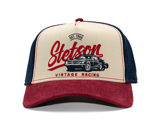 Kappe Stetson - Trucker Cap Vintage Racing - Wine/Off-White