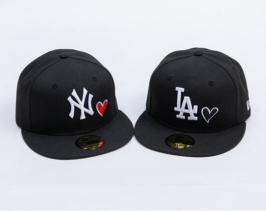 Kappe New Era - MLB Team Heart 59FIFTY - NY Yankees - Black / Scarlet