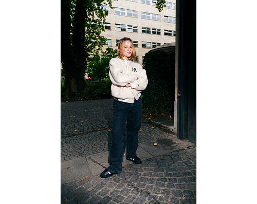 Damenjacke New Era - MLB Sherpa Bomber - NY Yankees - Cream