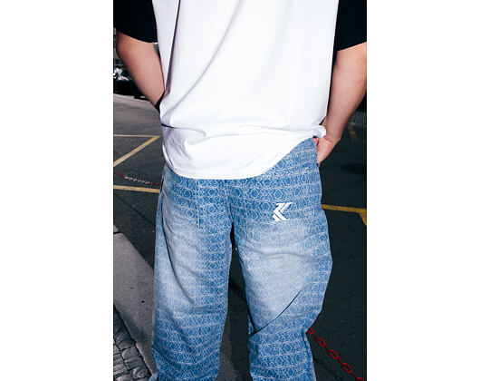Hose Karl Kani - Og K Aop Carpenter Straight Leg Jeans Blue