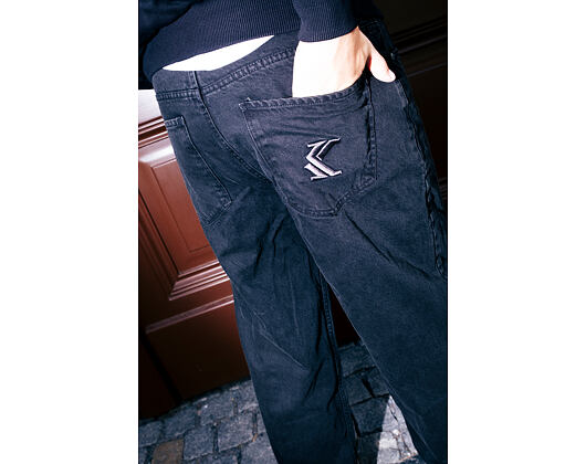 Hose Karl Kani - OG K Washed Straight Leg Jeans - Black