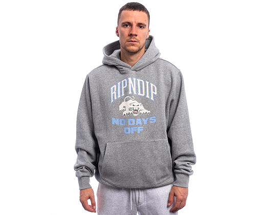 Pullover Rip N Dip - White Panther Hoodie - Heather Grey