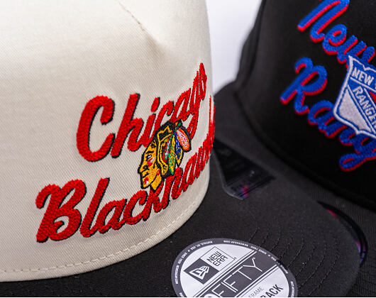 Basecap New Era - NHL Chainstitch 9FIFTY A-Frame - Chicago Blackhawks - Chrome White