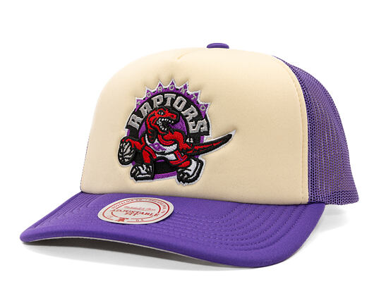 Kappe Mitchell & Ness - NBA Vintage Block Trucker HWC - Toronto Raptors - Cream