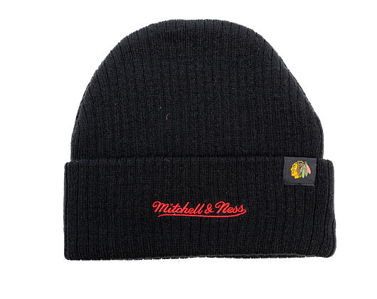 Mütze Mitchell & Ness - NHL Line Light Knit - Chicago Blackhawks - Black