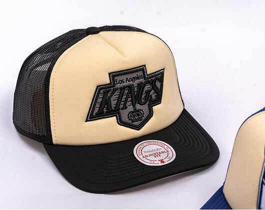 Kappe Mitchell & Ness - NHL Vintage Block Trucker - Los Angeles Kings - Cream