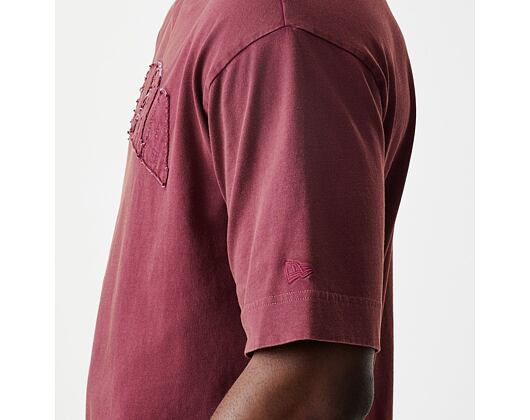T-Shirt New Era - Branded Washed Oversized Tee - Burgundy