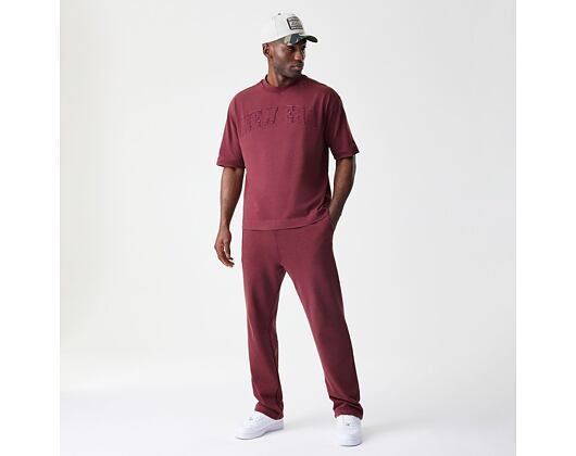 Hose New Era - Branded Washed Straight Sweatpants - Burgundy