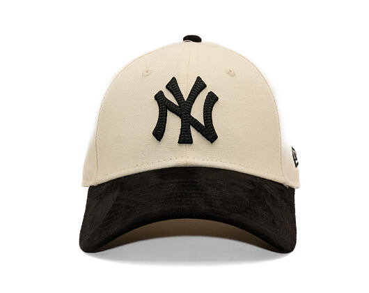 Damen Kappe New Era - MLB Faux Suede 9FORTY - NY Yankees - Cream / Black