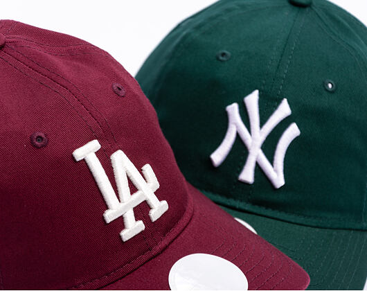 Damen Kappe New Era - MLB Essential 9TWENTY - LA Dodgers - Burgundy / Cream