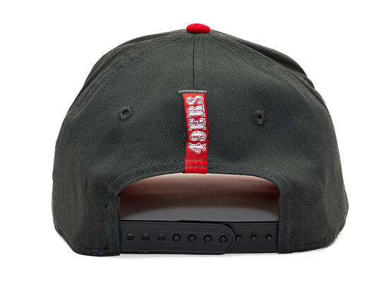 Kappe New Era - NFL Charcoal Drop 9FORTY A-Frame - San Francisco 49Ers - Steel Clouds / Scarlet